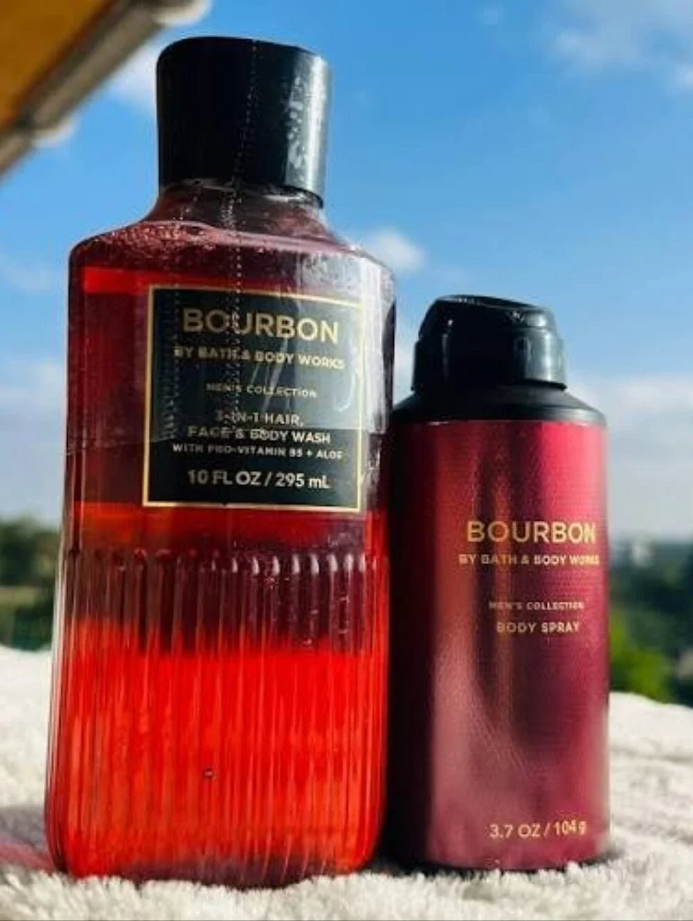 Bath & Body Works Bourbon Men’s 3-in-1 Wash & Body Spray Set NEW